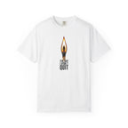Motivational Flame T-Shirt — "The Day I Don't Quit" Inspirational Tee
