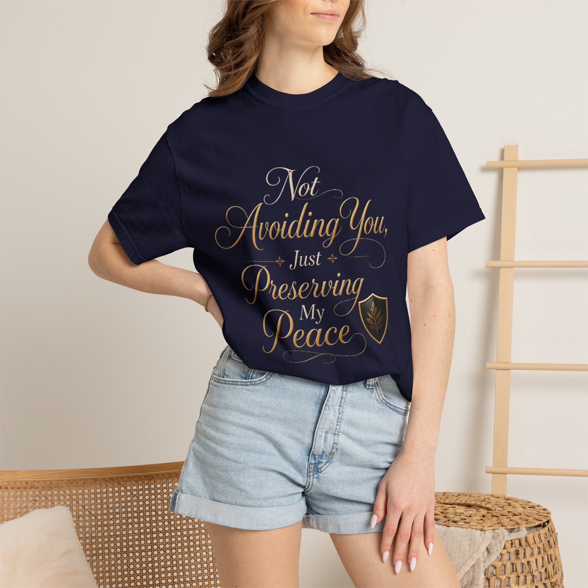T-Shirt — “Not Avoiding You, Just Preserving My Peace” Script Tee