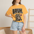 Bruh Raccoon Graphic T-Shirt — Lazy Chill Cartoon Tee