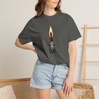 Motivational Flame T-Shirt — "The Day I Don't Quit" Inspirational Tee