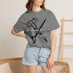 Barbers Do It With Edge T-Shirt — Barber Scissors & Razor Graphic Tee
