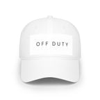 Off Duty Baseball Cap — Minimal White Low Profile Hat