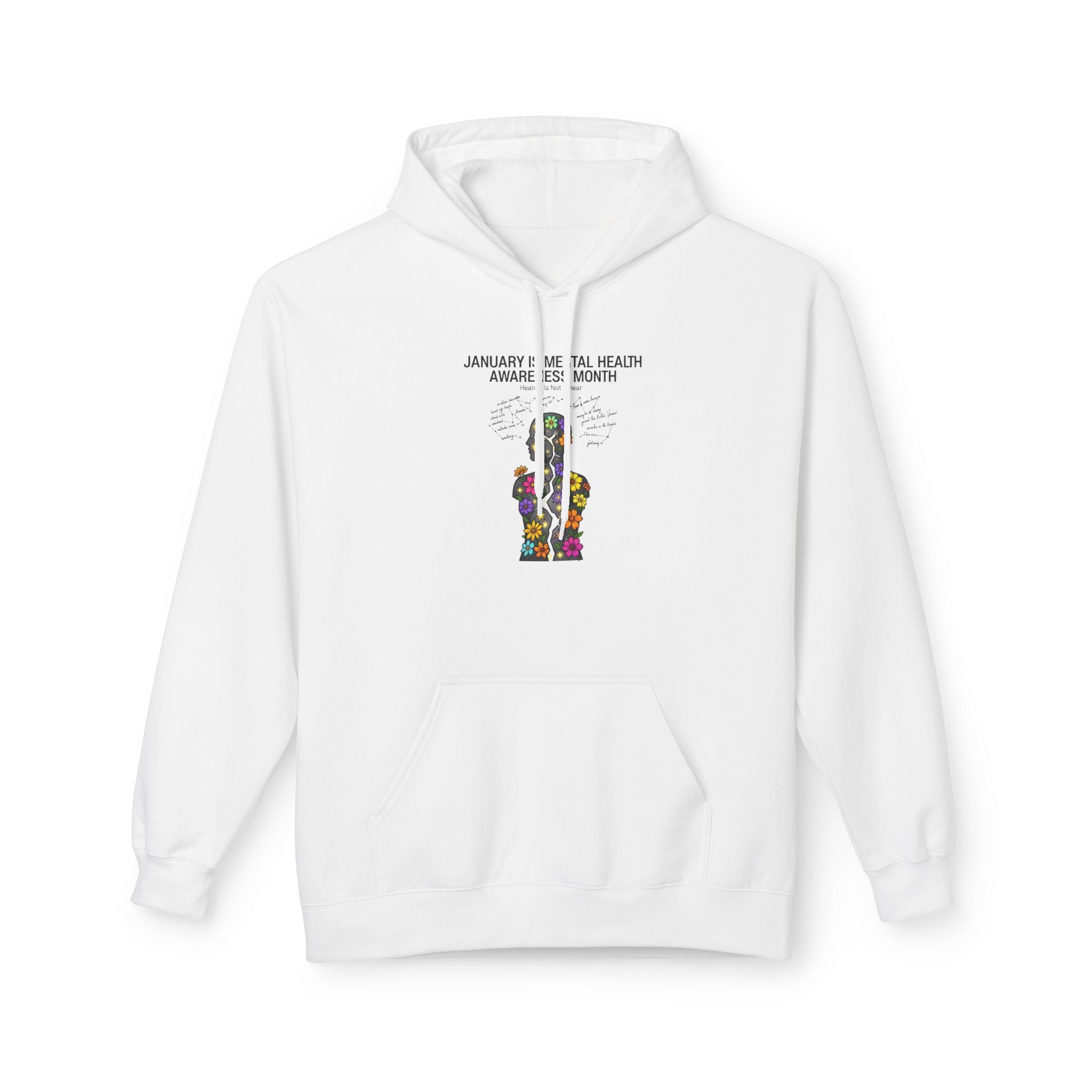 Mental Health Awareness Hoodie – 'Be Real, Be Heard' Supportive Graphic Pullover