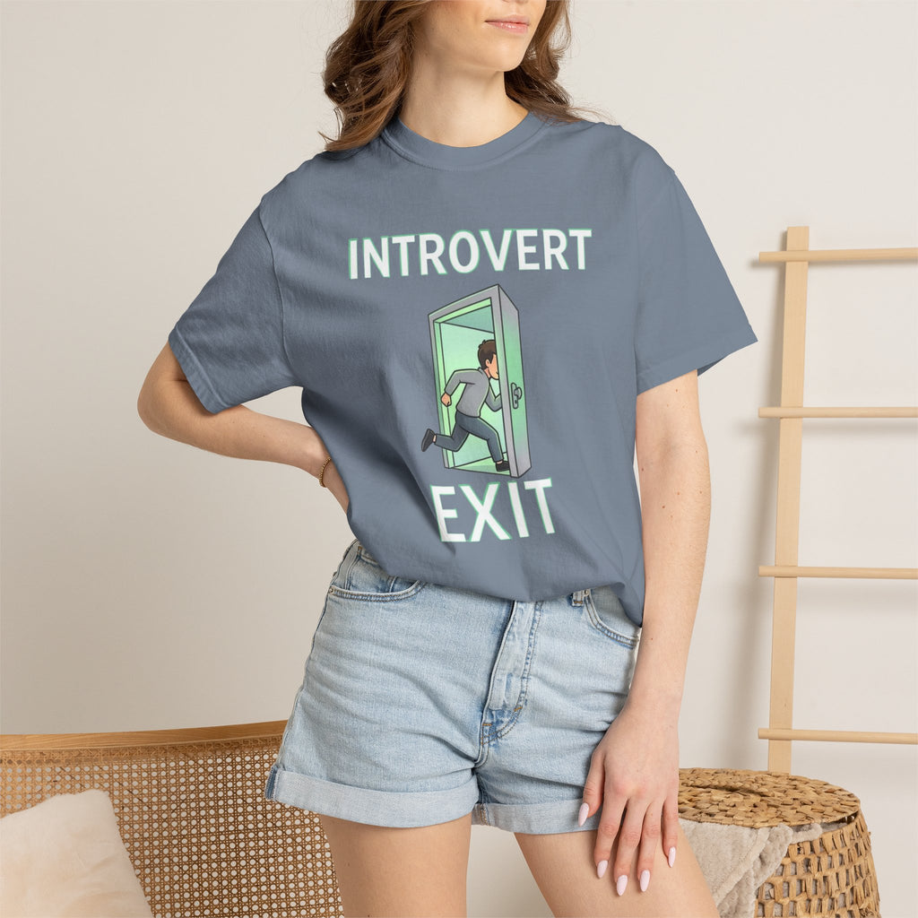 Introvert Exit T-Shirt — Funny Introvert Graphic Tee