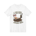 V-Neck Tee — "I Was Born at a Very Young Age and It's Been Downhill Since" Funny Adulting Shirt