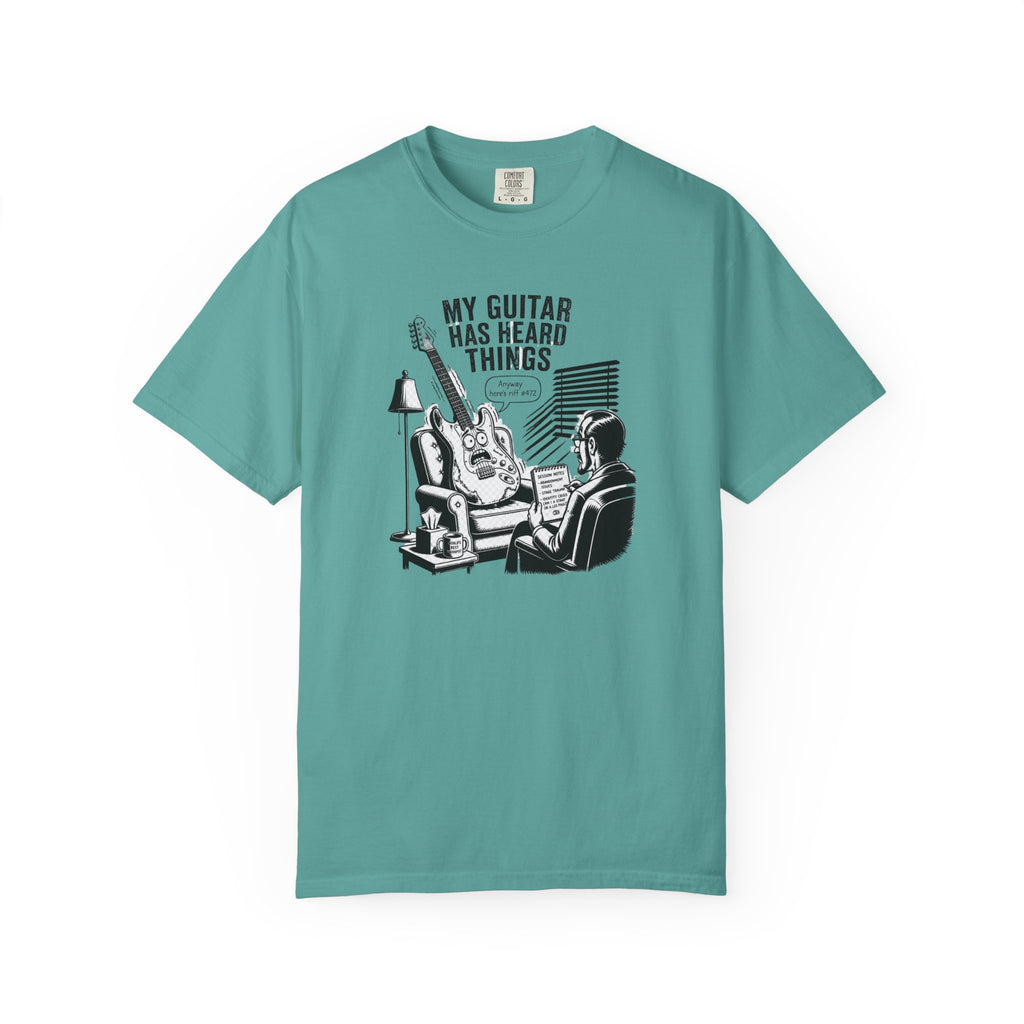 Guitar Lover T‑Shirt — "My Guitar Has Heard Things" Acoustic Music Tee