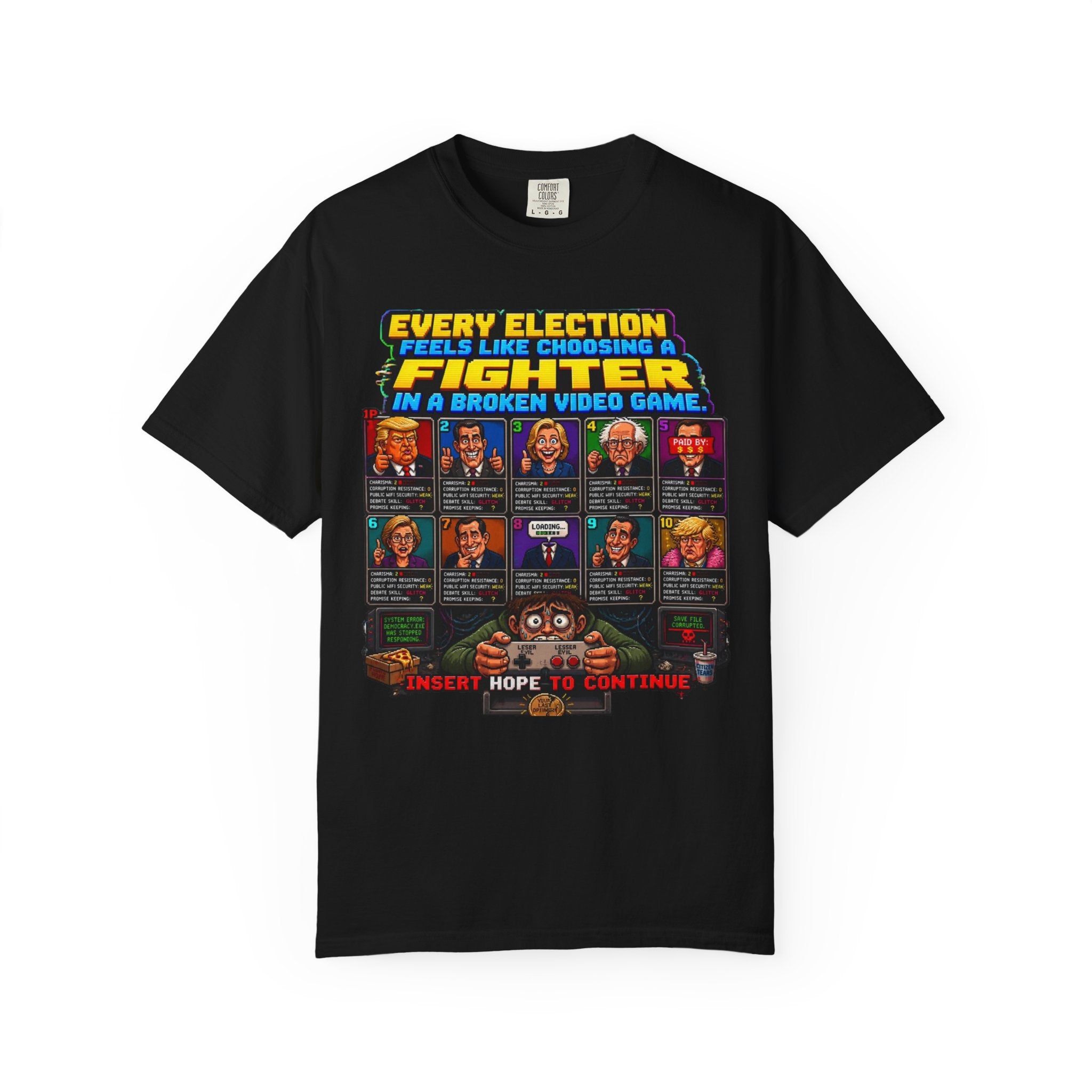 Election Fighter T‑Shirt — 'Every Election Feels Like Choosing a Fighter' Retro Video Game Tee