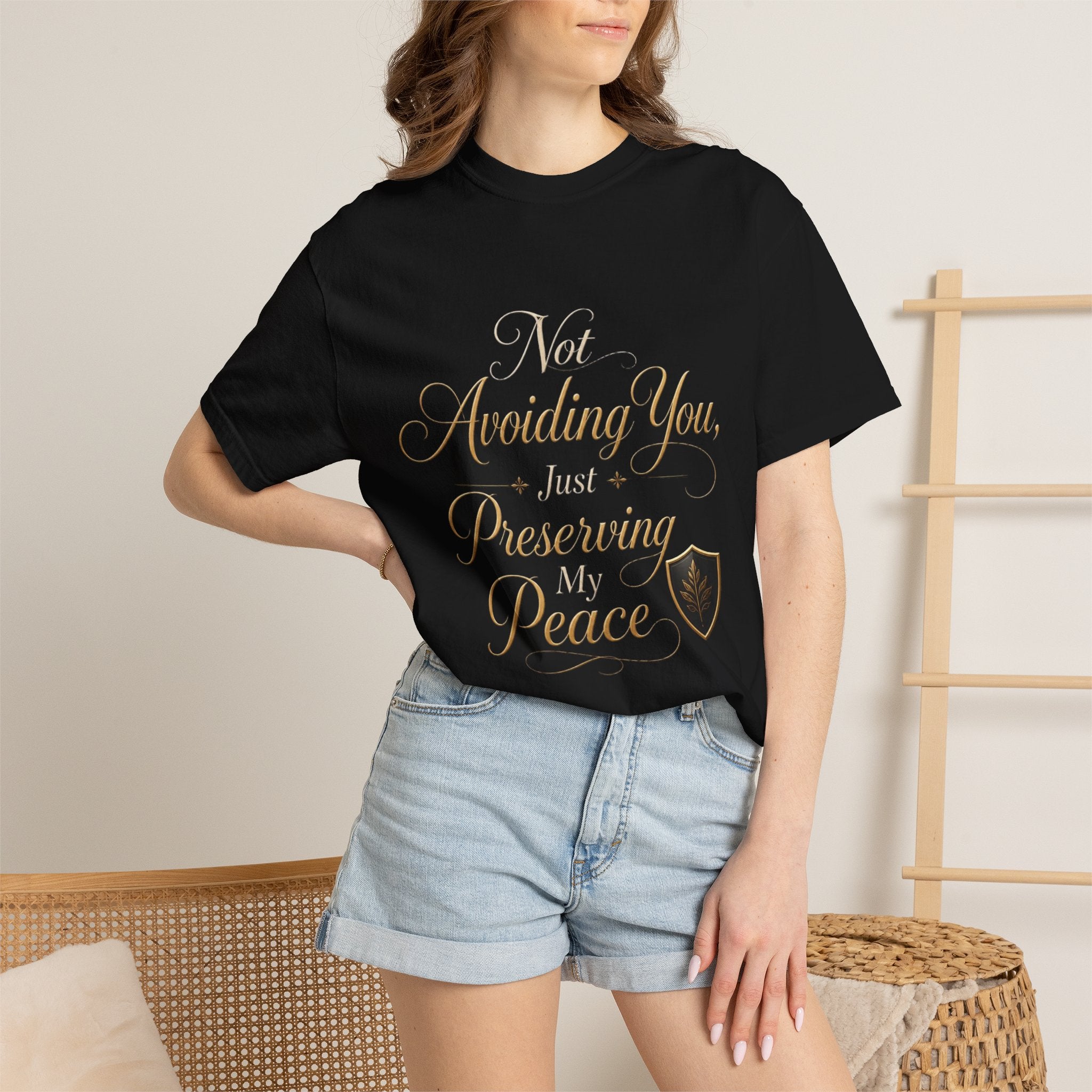 T-Shirt — “Not Avoiding You, Just Preserving My Peace” Script Tee
