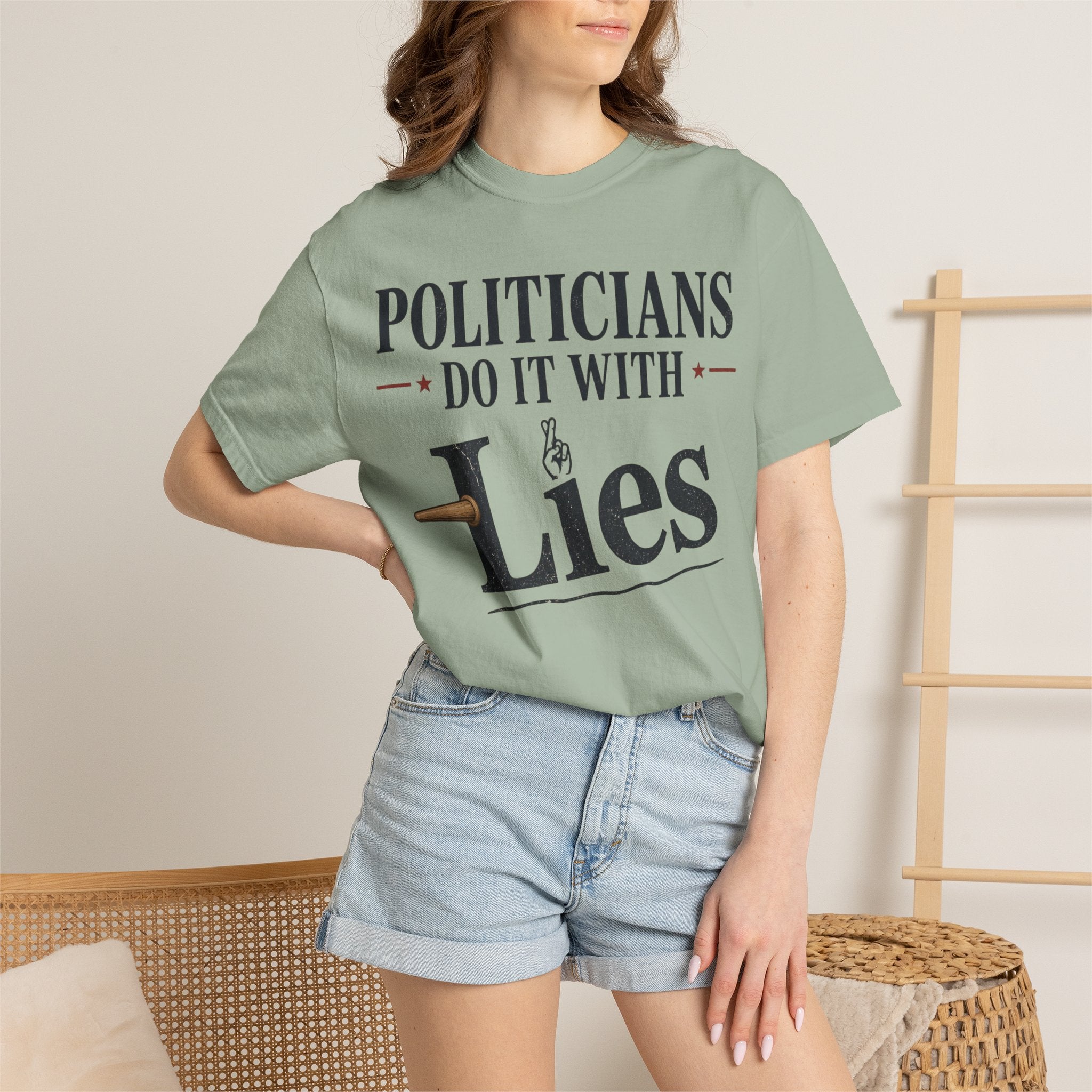 Politicians Do It With Lies T-Shirt – Political Satire Graphic Tee
