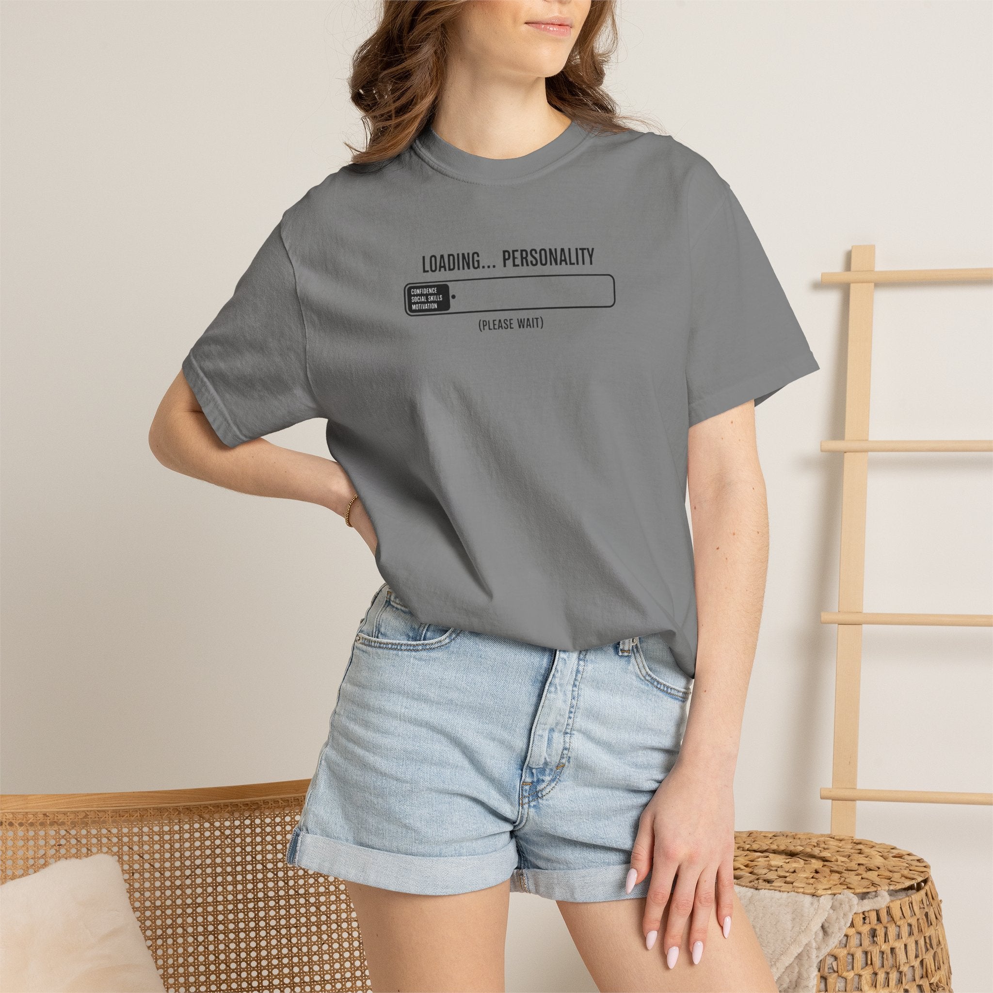 Loading Personality T-Shirt — Funny Progress Bar Graphic Tee