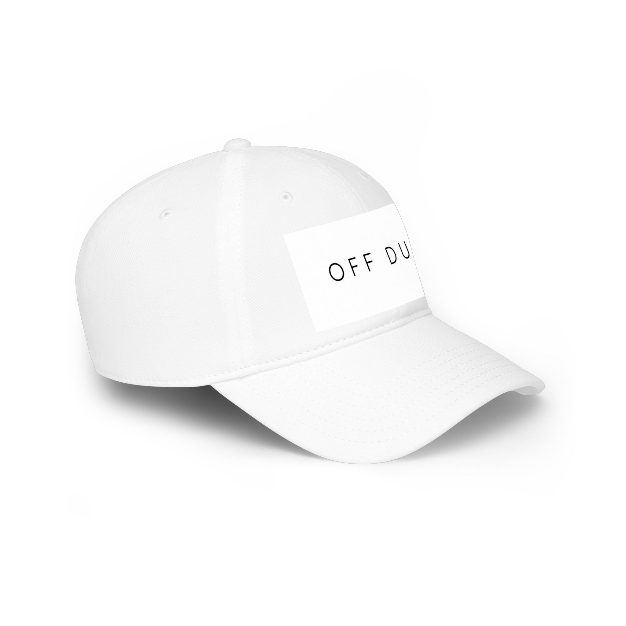 Off Duty Baseball Cap — Minimal White Low Profile Hat