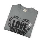 Love Anyway T-Shirt — Broken Chain Heart Graphic Tee