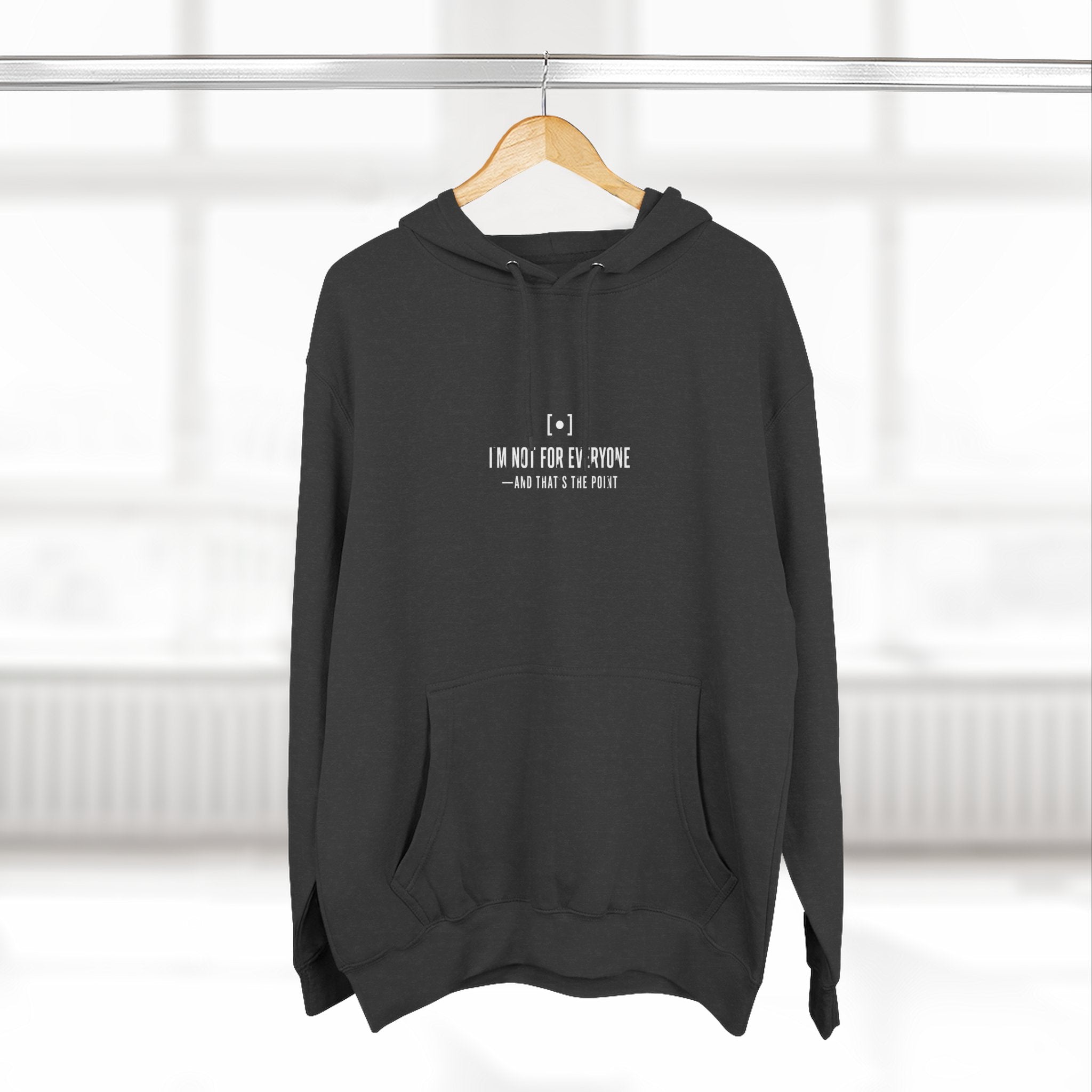 Minimal Embroidered Fleece Hoodie