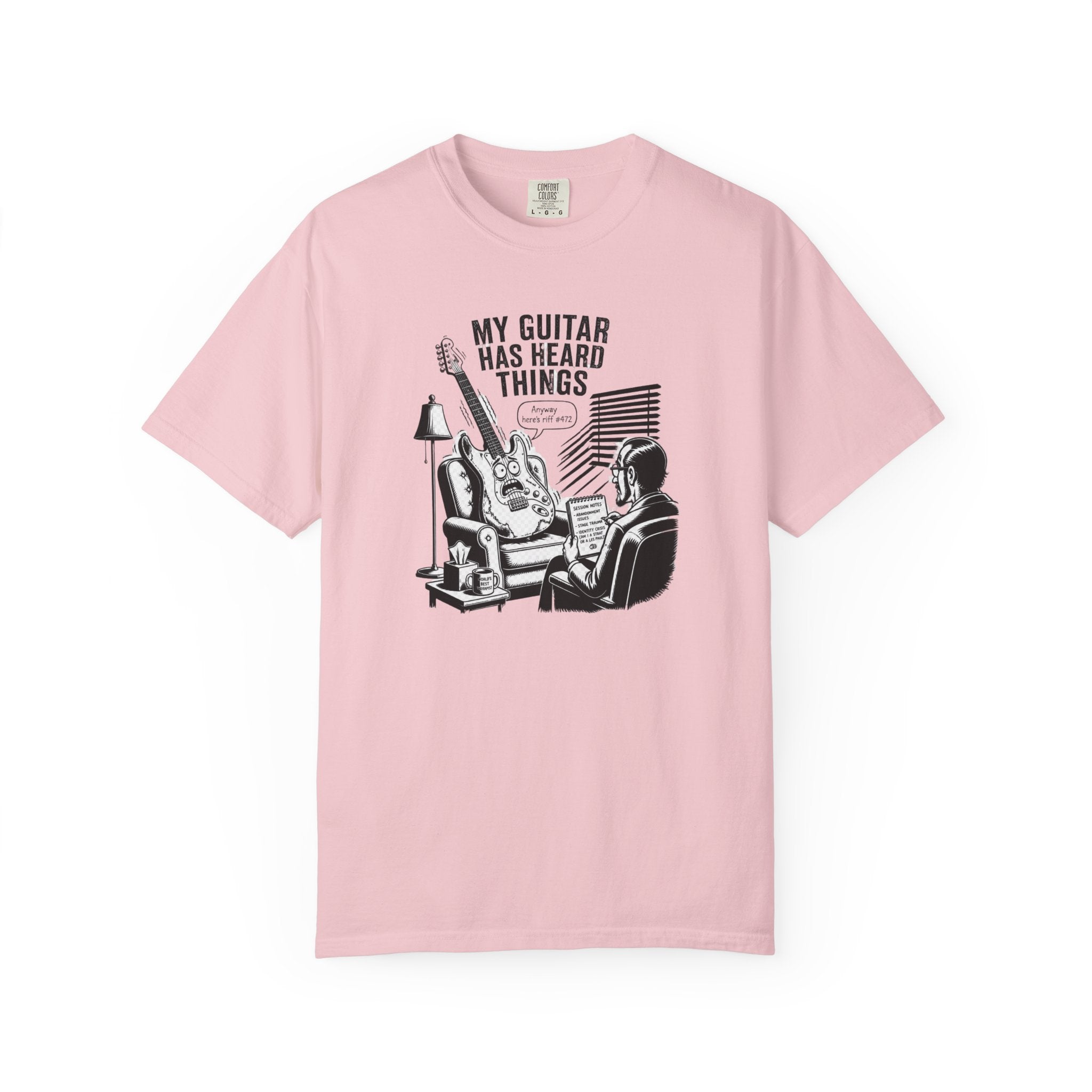 Guitar Lover T‑Shirt — "My Guitar Has Heard Things" Acoustic Music Tee