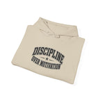 Discipline Over Motivation Hoodie – Motivational Gym Hoodie