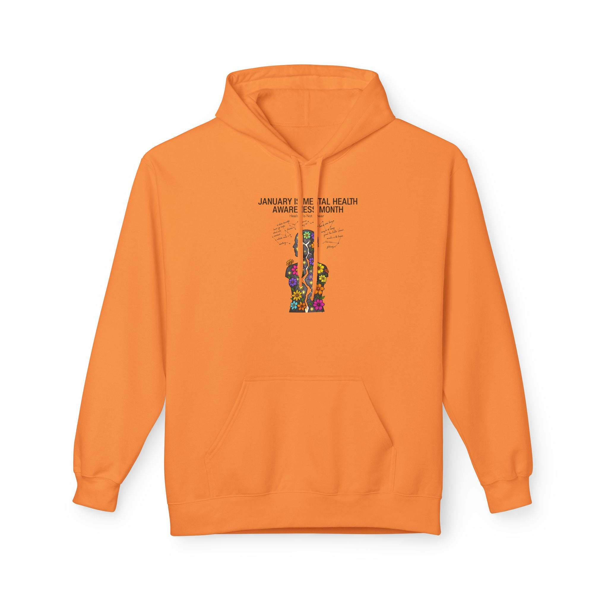 Mental Health Awareness Hoodie – 'Be Real, Be Heard' Supportive Graphic Pullover