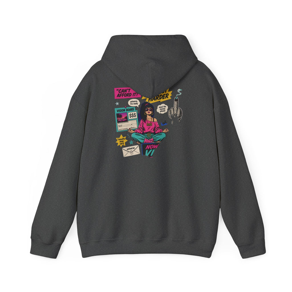 Retro Inspo Hoodie — 'Nope' Meditation Collage Graphic Hooded Sweatshirt