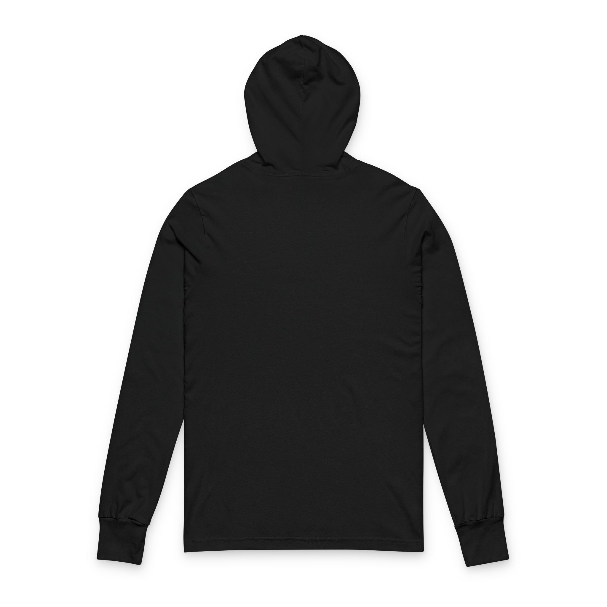 Hooded Long Sleeve Tee — "Socially Exhausted But Still Iconic" Graphic