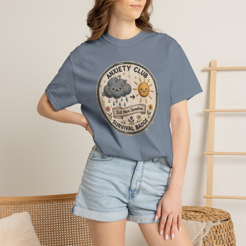 Anxiety Club Survival Badge T-Shirt