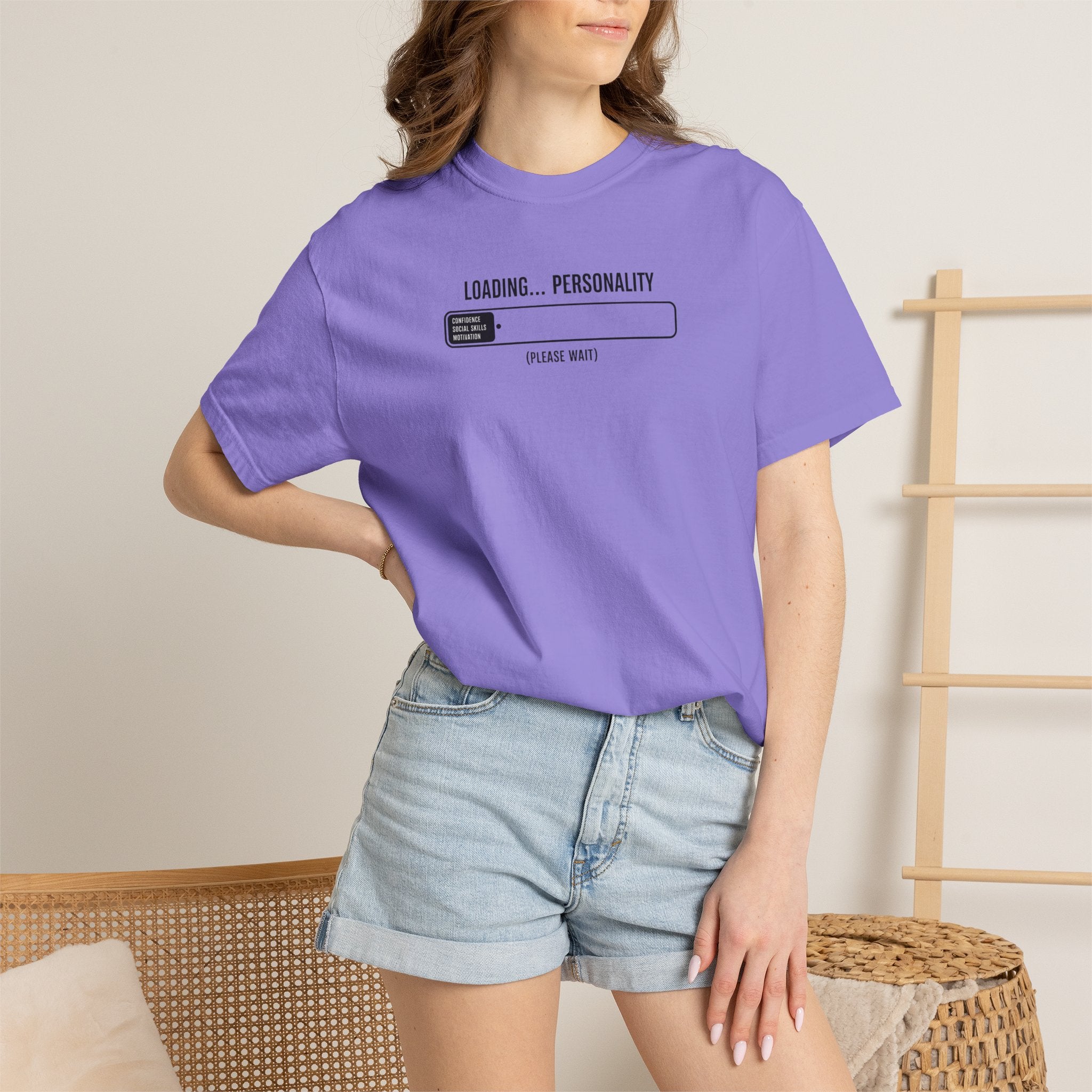 Loading Personality T-Shirt — Funny Progress Bar Graphic Tee