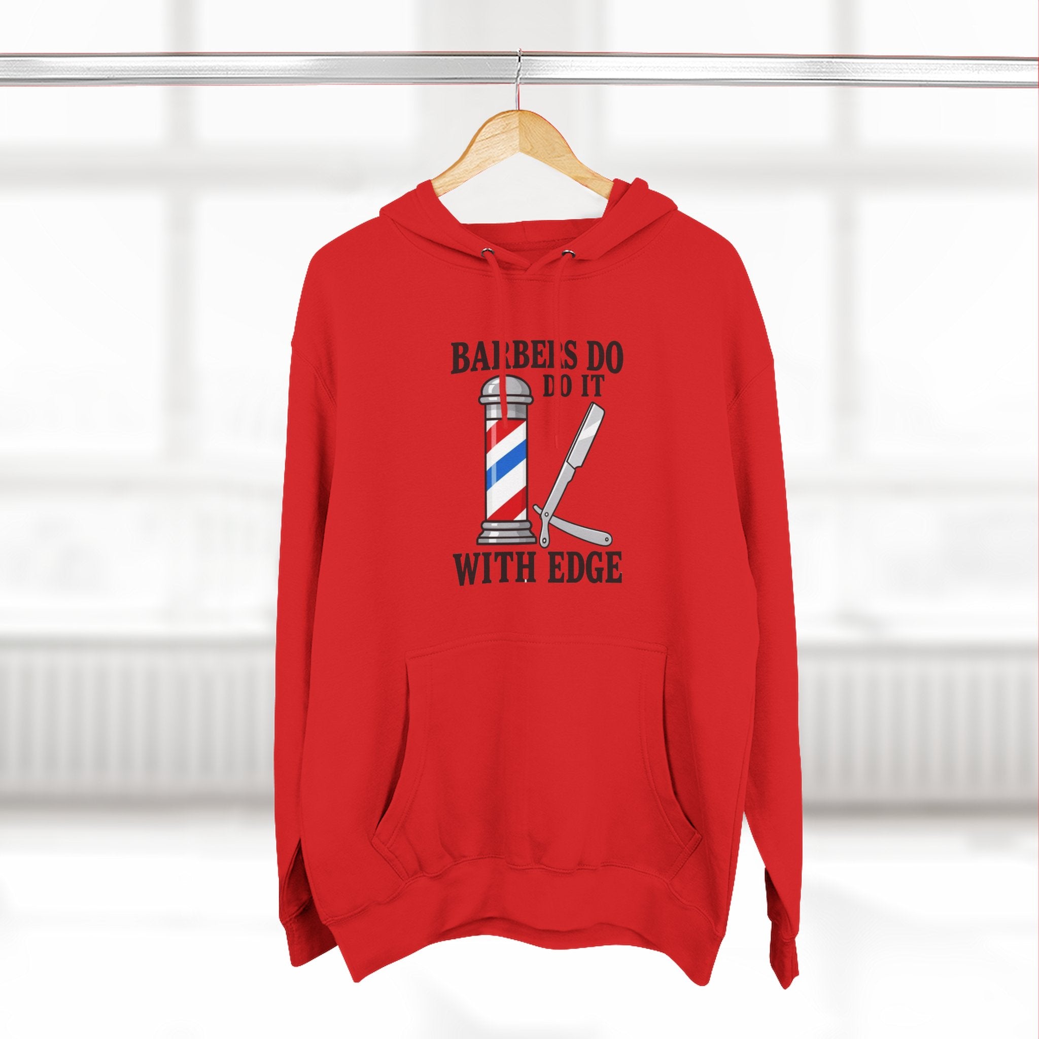 Barber Hoodie — "Barbers Do It With Edge" Hooded Sweatshirt