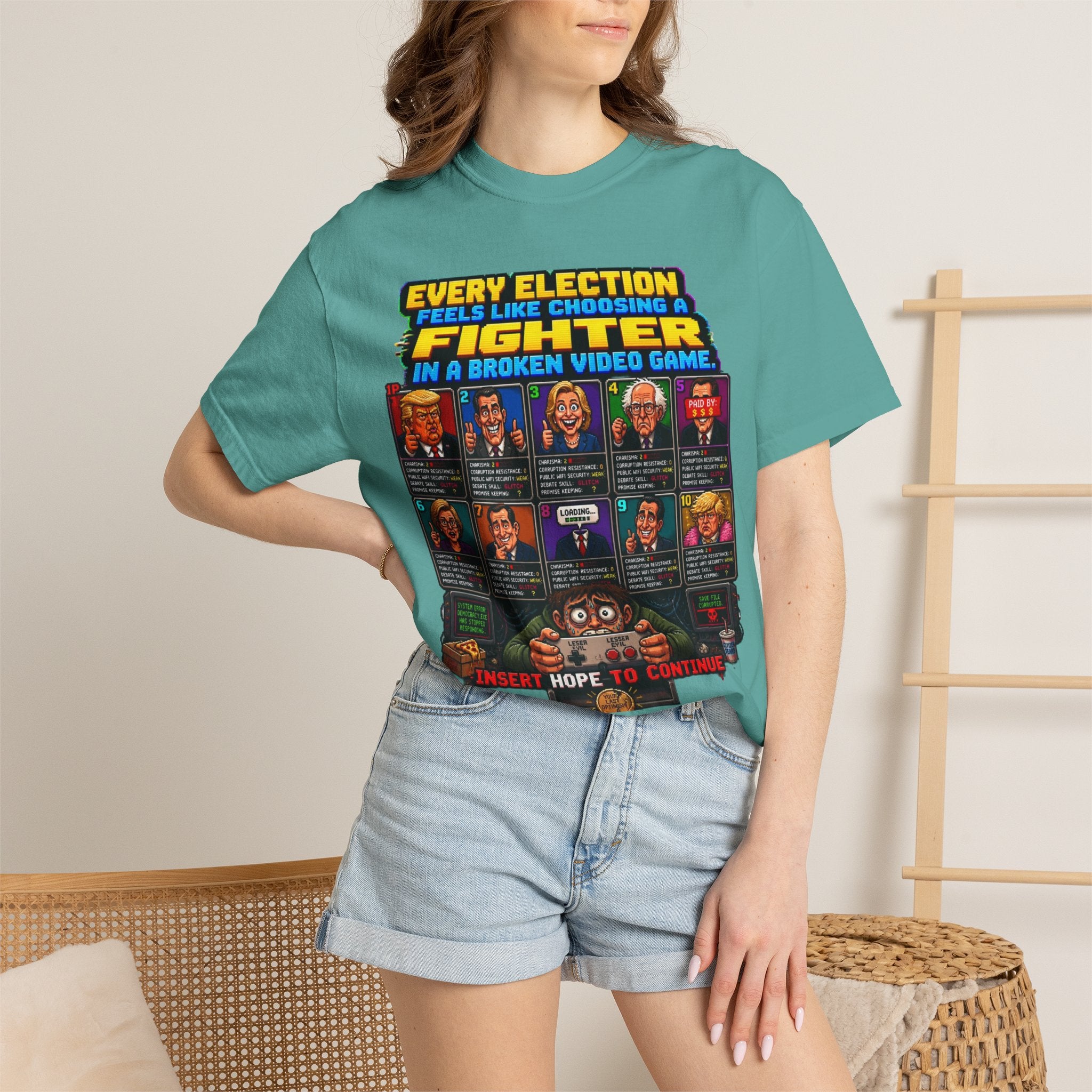 Retro Video Game 'Every Election Feels Like Choosing a Fighter' T-Shirt