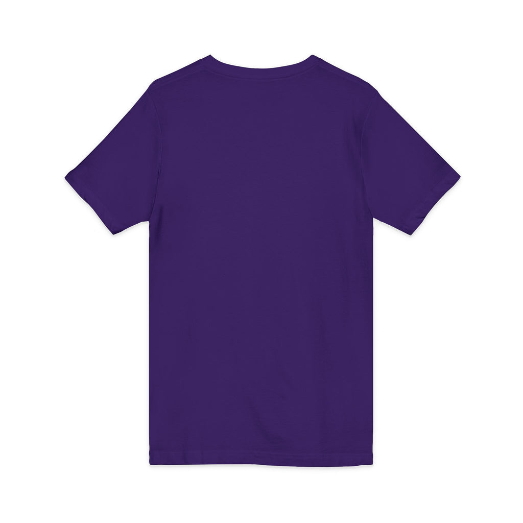 V-Neck Tee — "I Was Born at a Very Young Age and It's Been Downhill Since" Funny Adulting Shirt