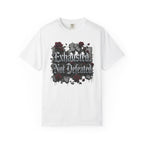 Exhausted Not Defeated T-Shirt — Gothic Rose Motivational Tee