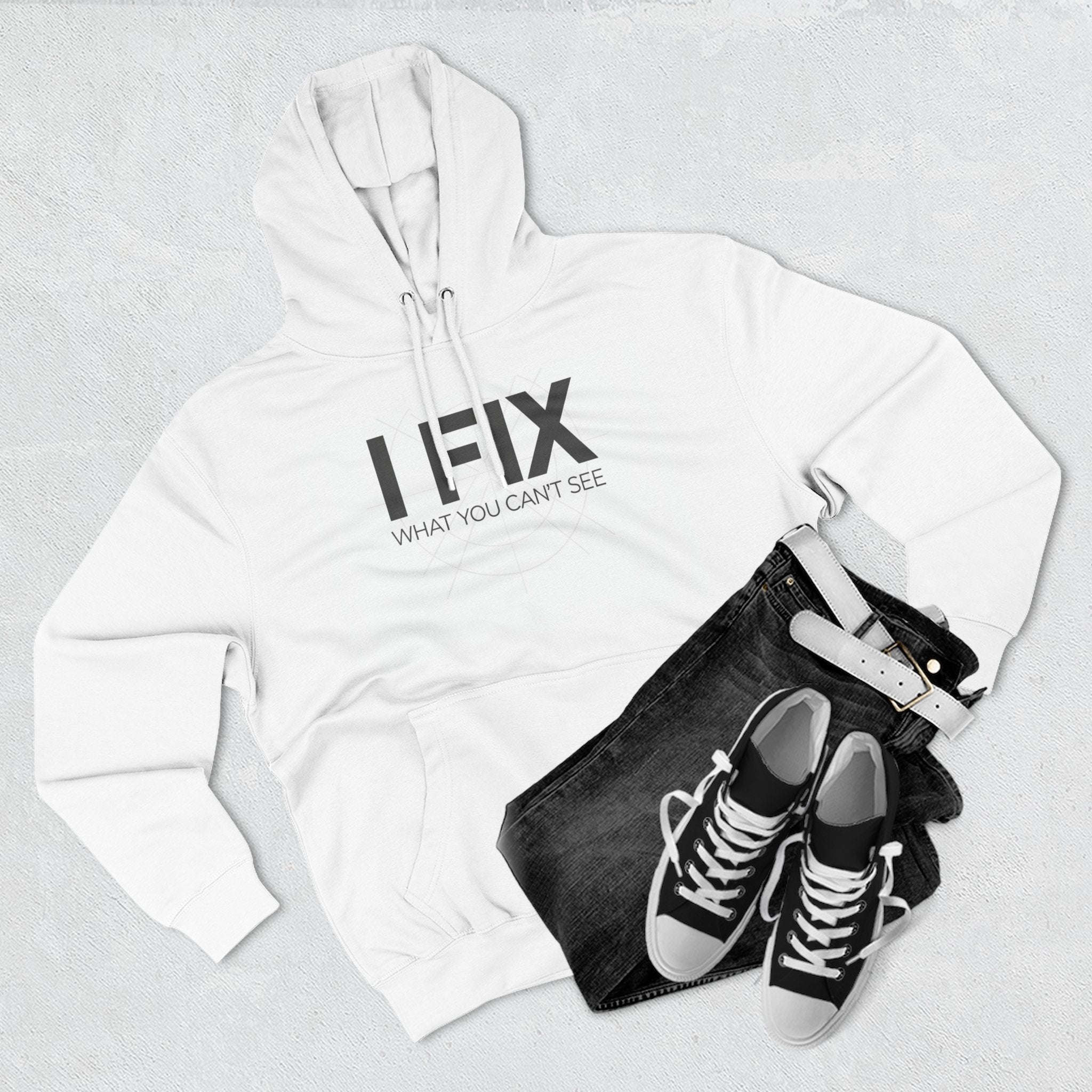 Hoodie — “I FIX What You Can’t See” Mechanic & Tech Repair Fleece Hoodie