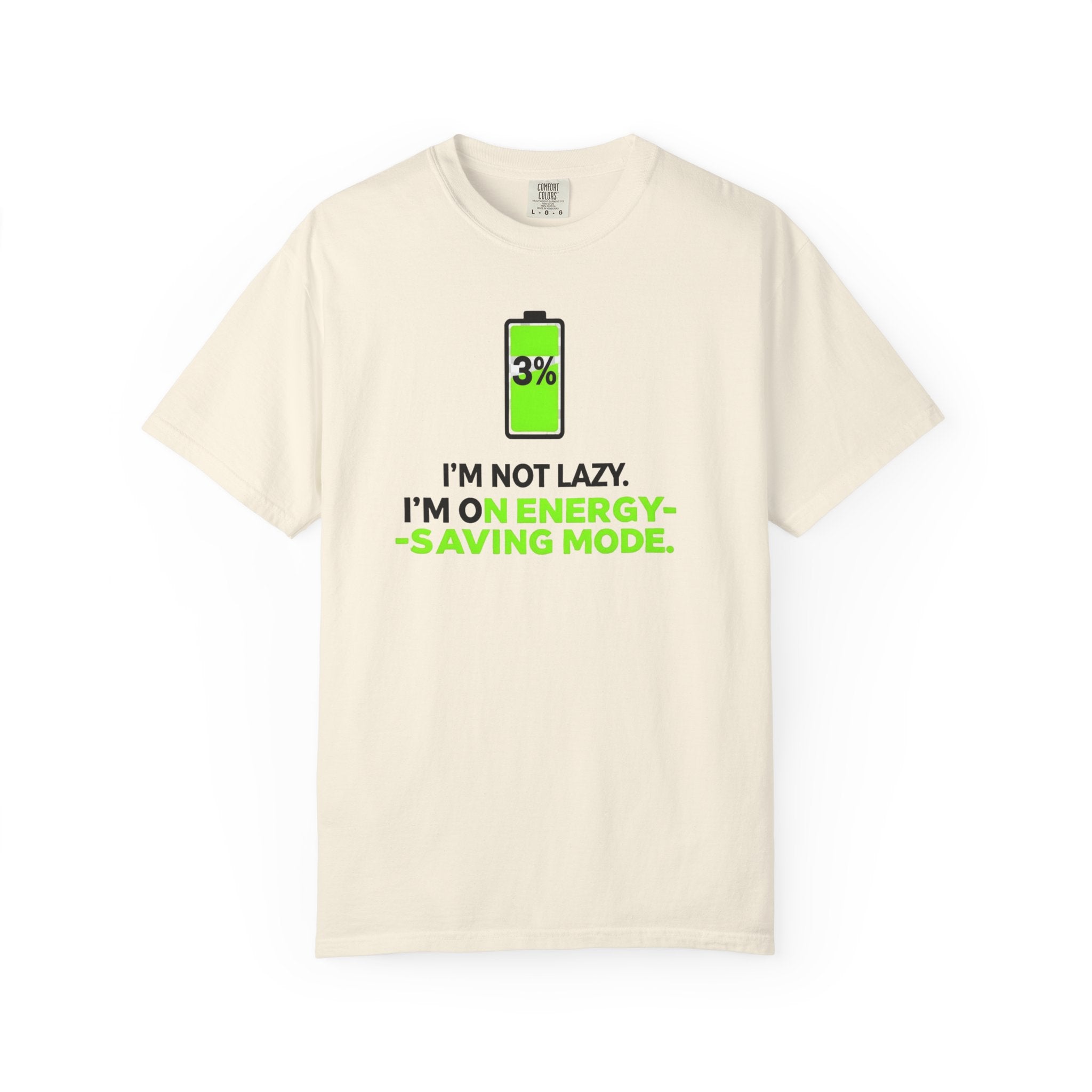 Energy-Saving Mode T-Shirt — 3% Battery Funny Graphic Tee