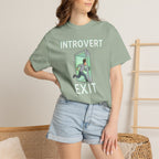 Introvert Exit T-Shirt — Funny Introvert Graphic Tee