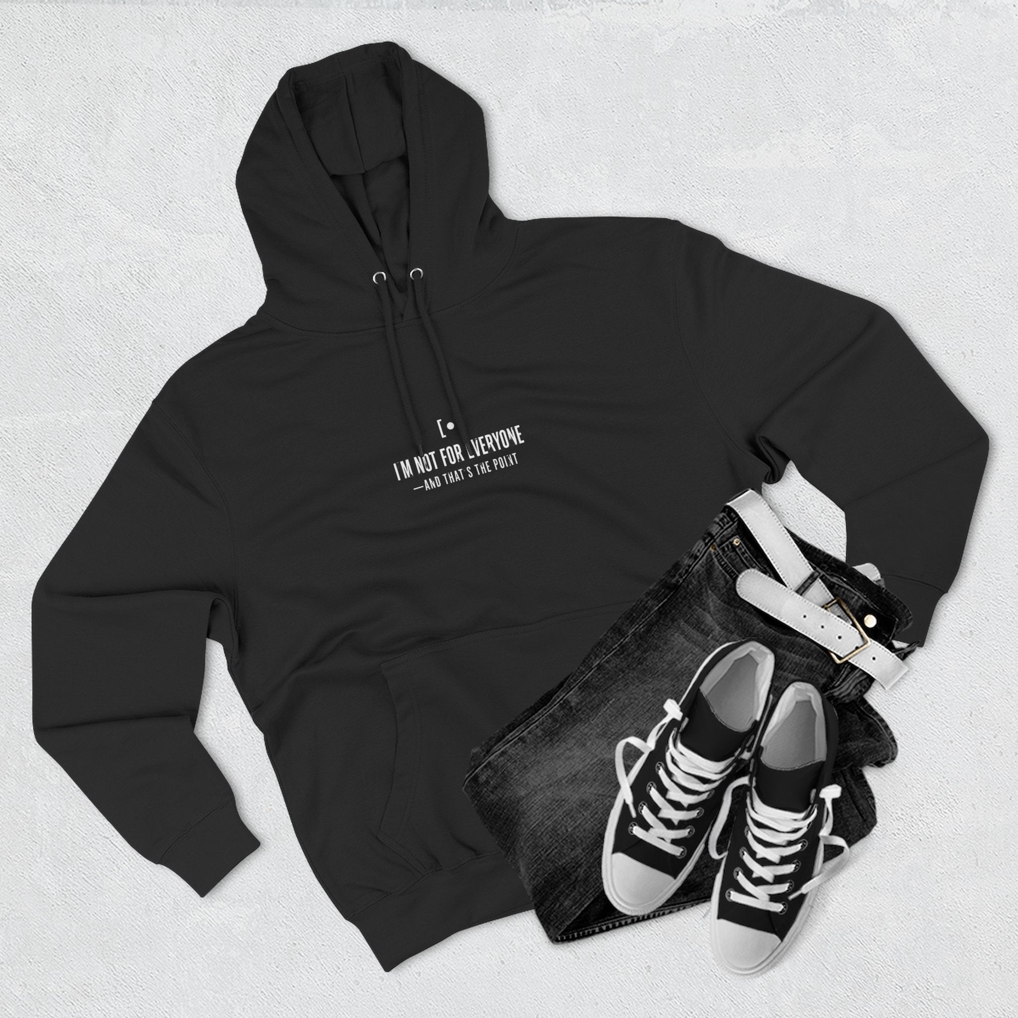 Minimal Embroidered Fleece Hoodie