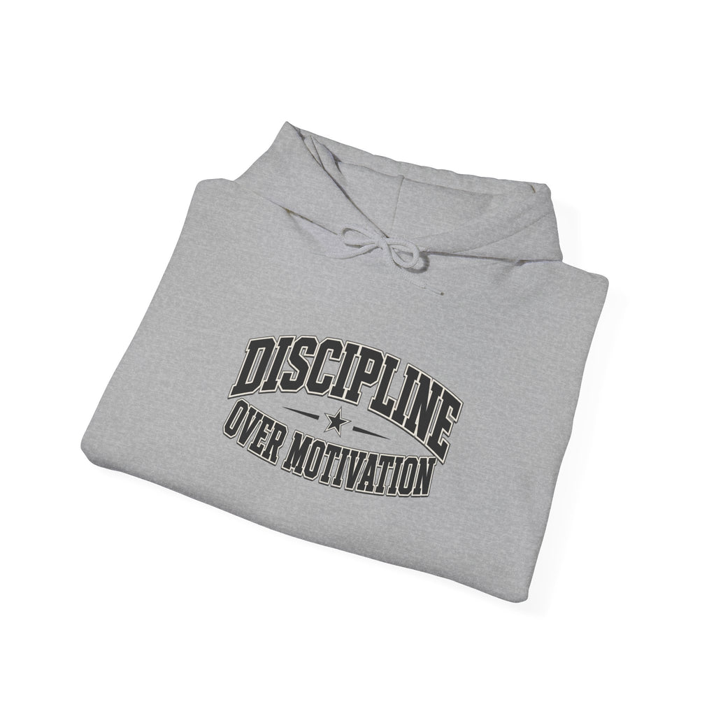 Discipline Over Motivation Hoodie – Motivational Gym Hoodie