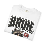Bruh Raccoon Graphic T-Shirt — Lazy Chill Cartoon Tee