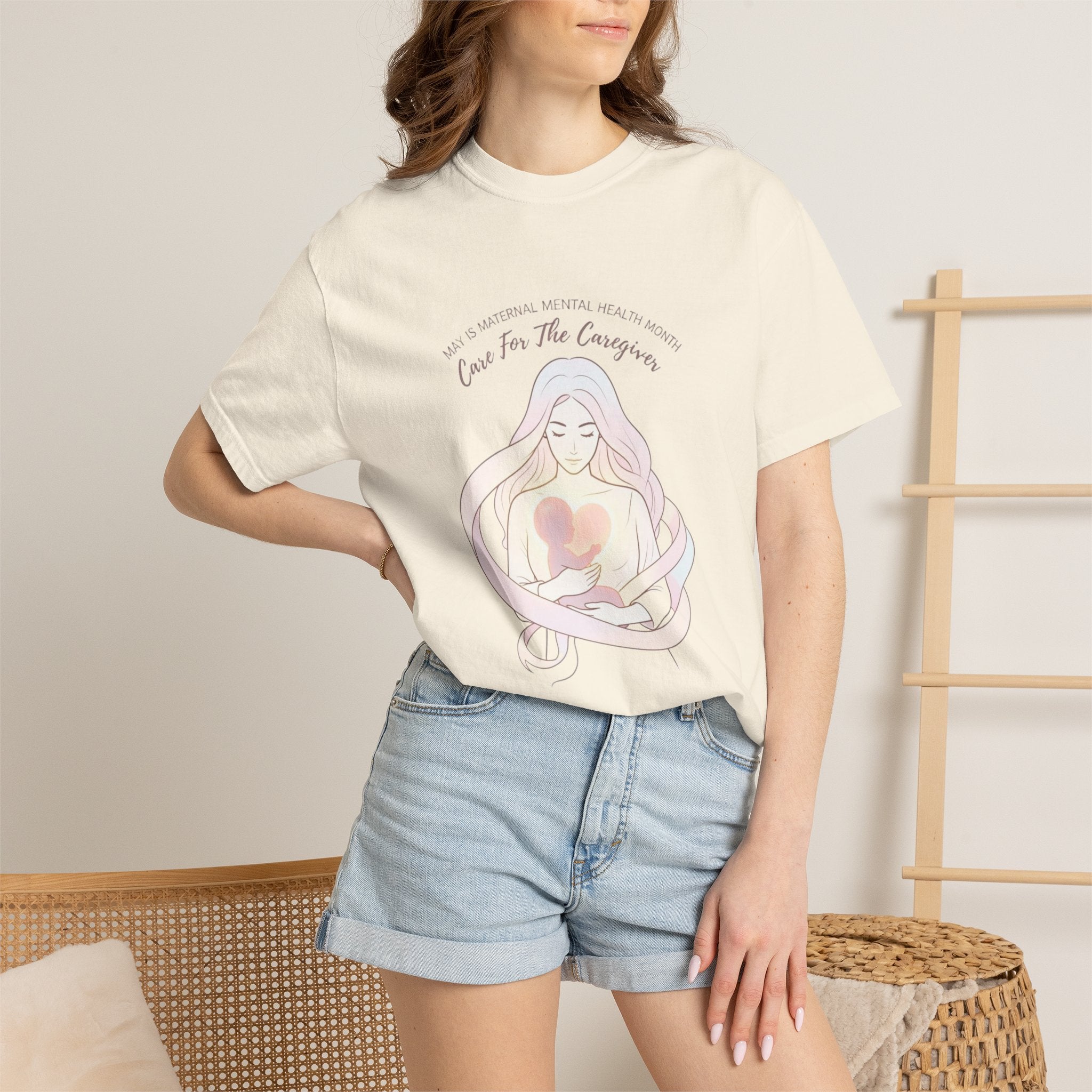 T-Shirt — Care For The Caregivers Graphic Tee (Self-Care Heart Illustration)