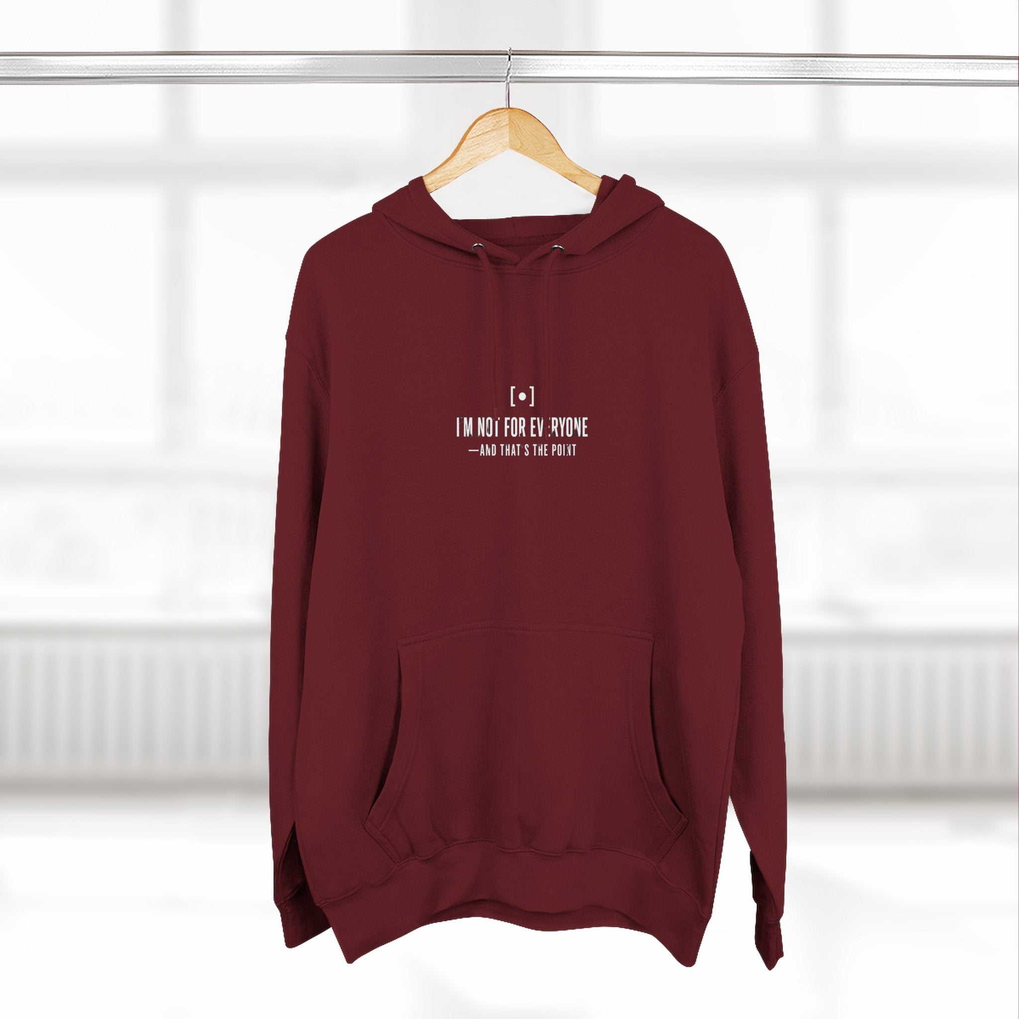 Minimal Embroidered Fleece Hoodie