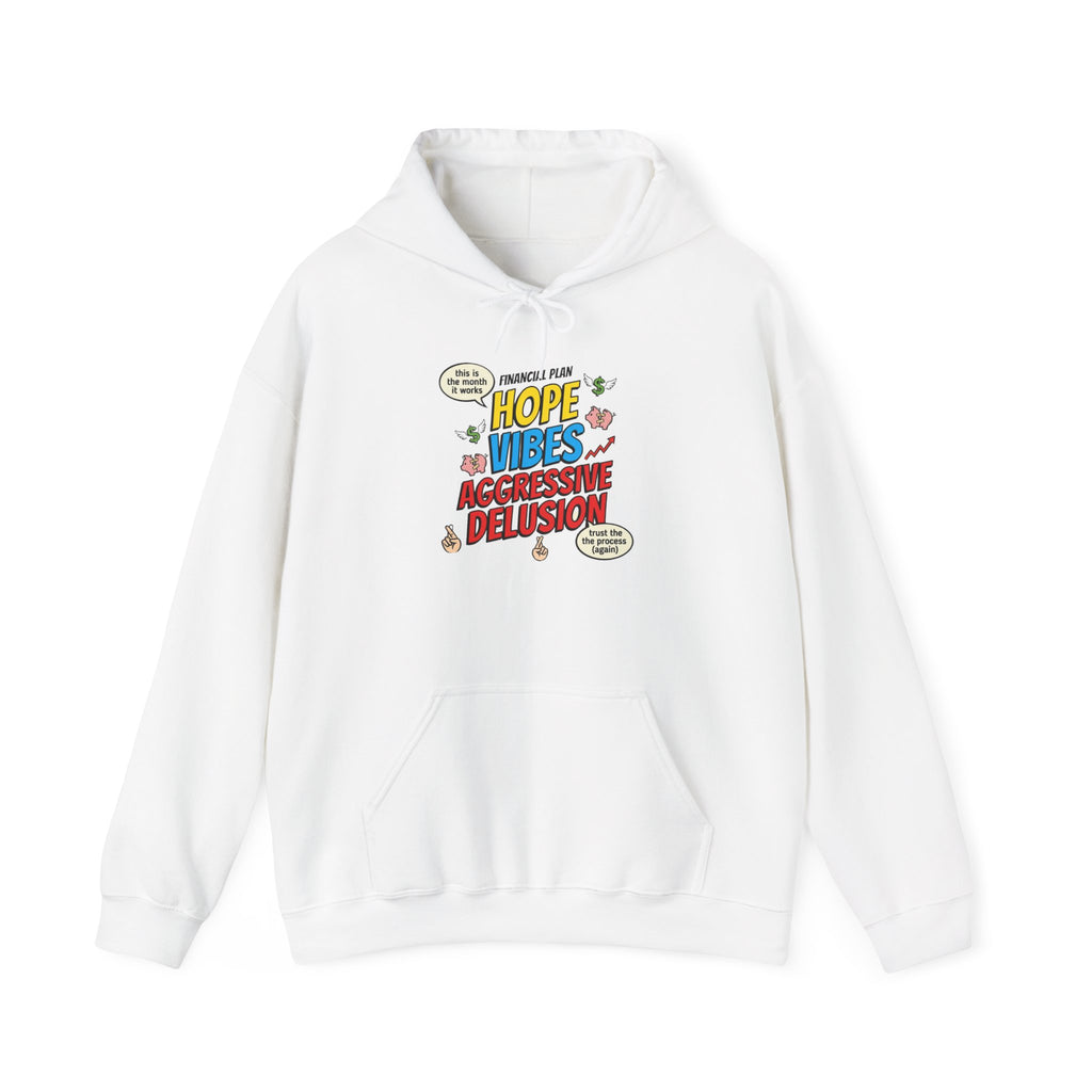 Hope Vibes Hoodie – 'Hope Vibes, Aggressive Delusion' Retro Graphic Sweatshirt