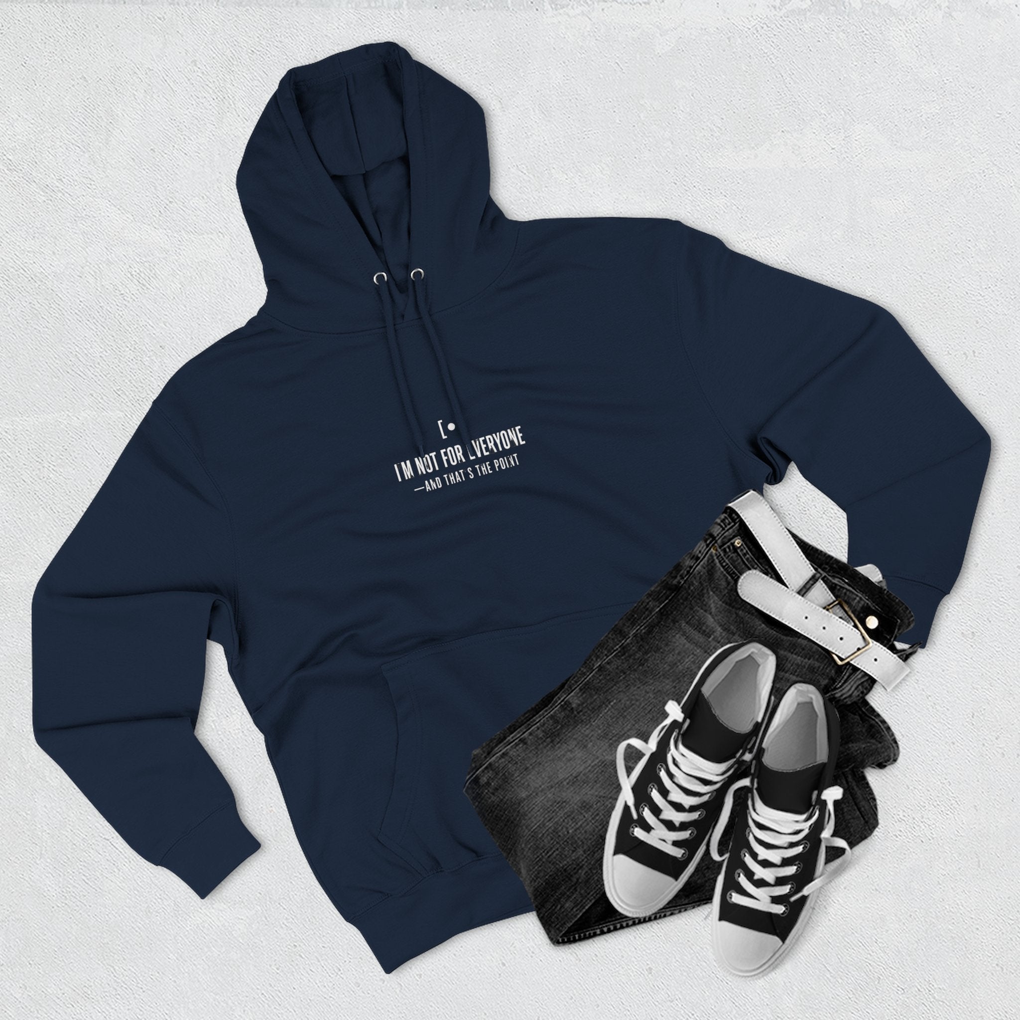 Minimal Embroidered Fleece Hoodie