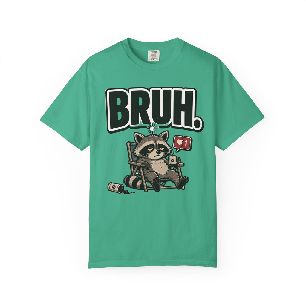 Bruh Raccoon Graphic T-Shirt — Lazy Chill Cartoon Tee