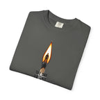 Motivational Flame T-Shirt — "The Day I Don't Quit" Inspirational Tee