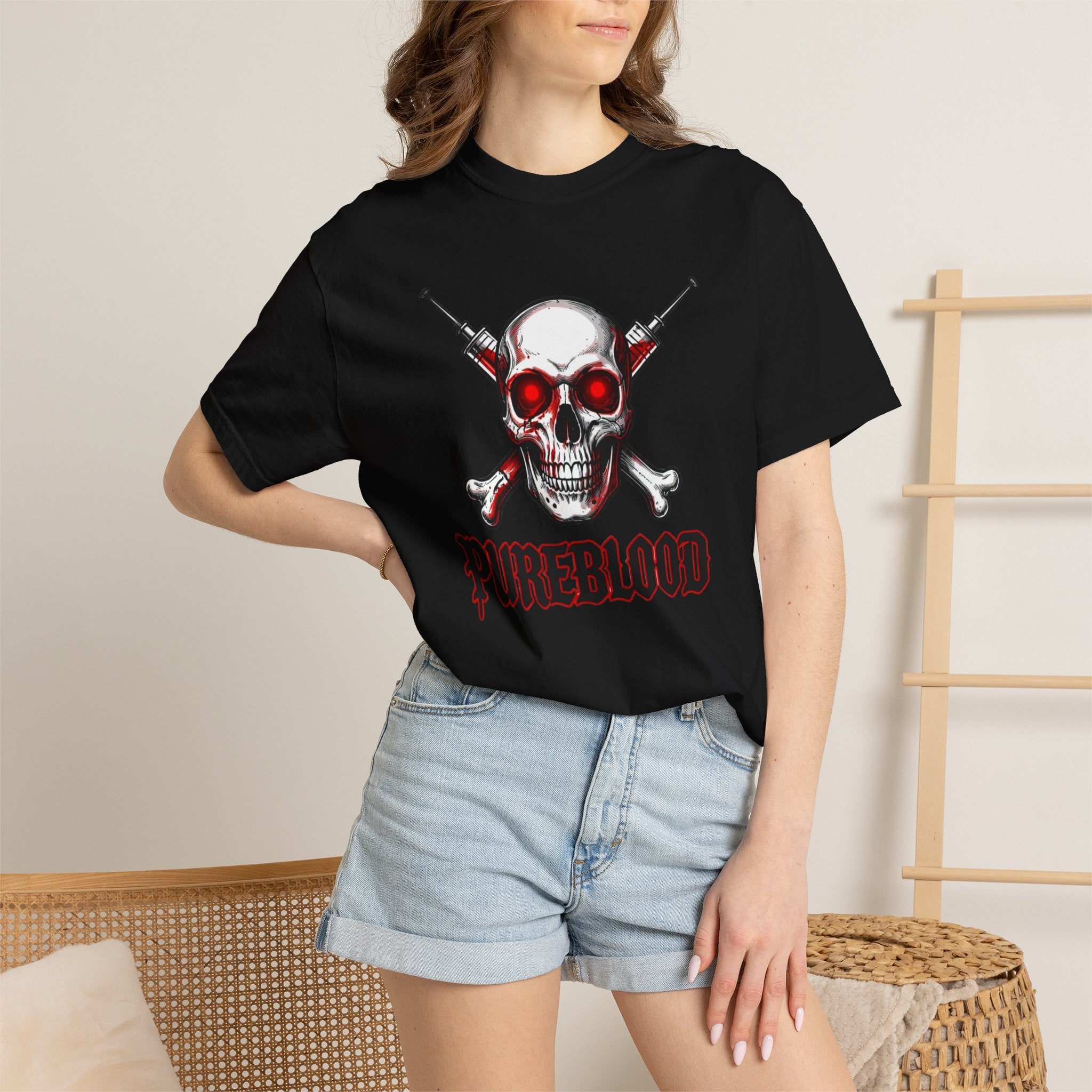 Pureblood Skull T-Shirt — Vampire Goth Graphic Tee