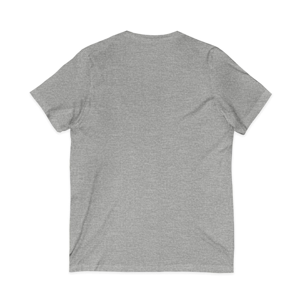 V-Neck Tee — "I Was Born at a Very Young Age and It's Been Downhill Since" Funny Adulting Shirt