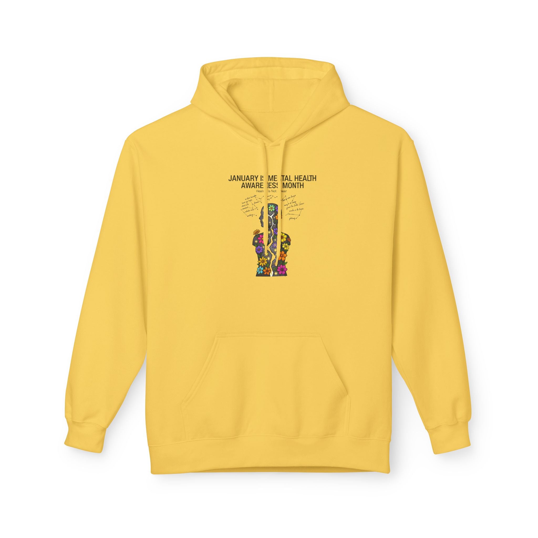Mental Health Awareness Hoodie – 'Be Real, Be Heard' Supportive Graphic Pullover