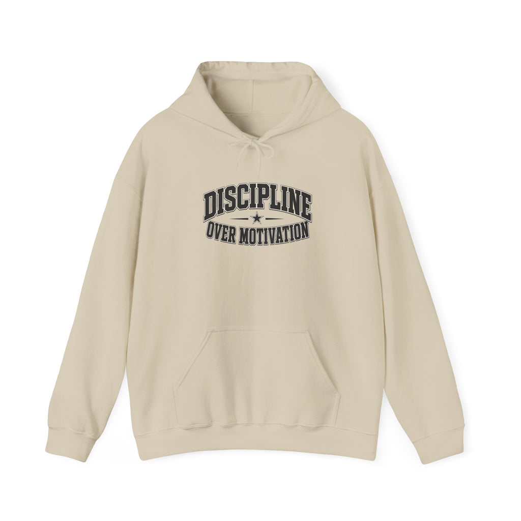 Discipline Over Motivation Hoodie – Motivational Gym Hoodie