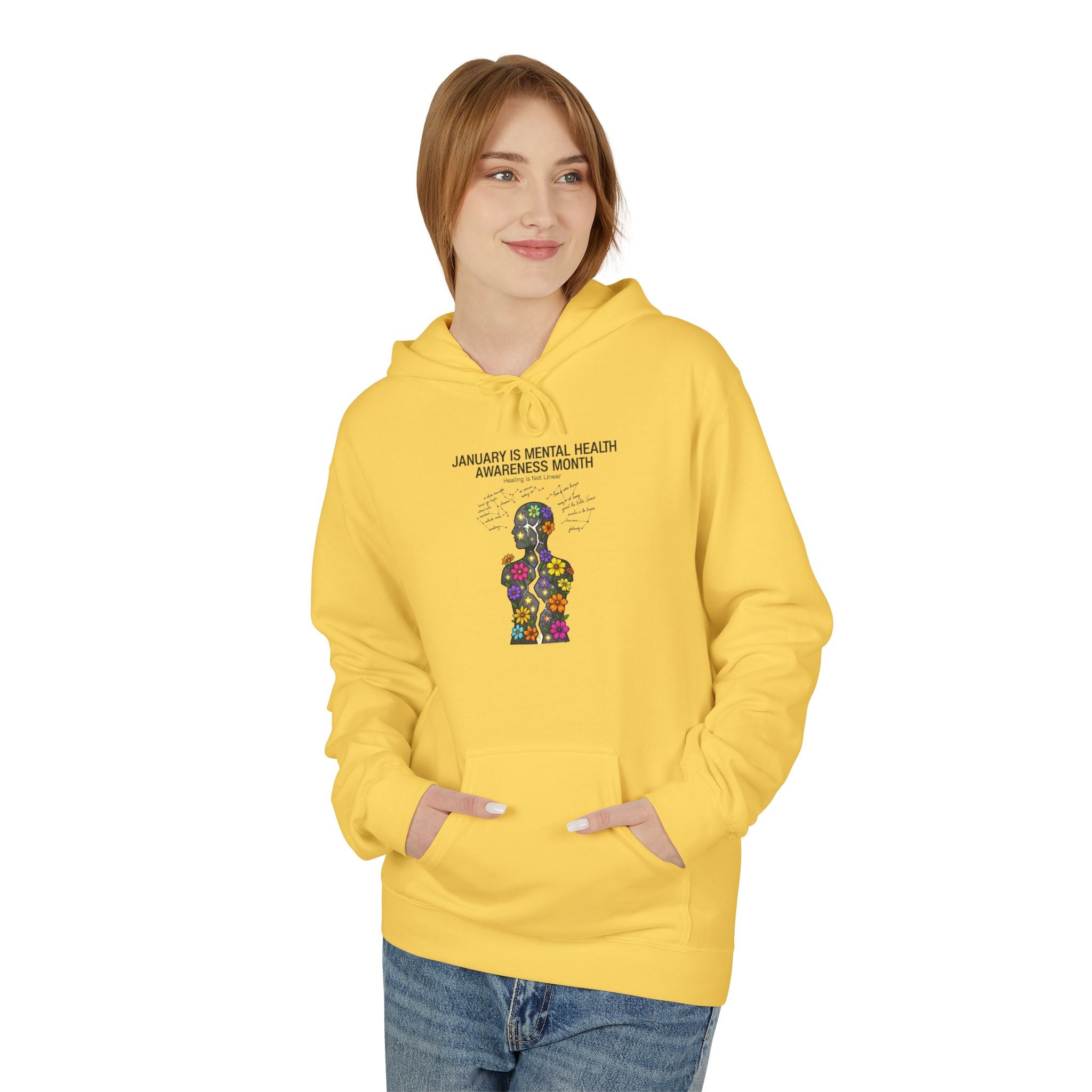 Mental Health Awareness Hoodie – 'Be Real, Be Heard' Supportive Graphic Pullover