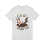 V-Neck Tee — "I Was Born at a Very Young Age and It's Been Downhill Since" Funny Adulting Shirt