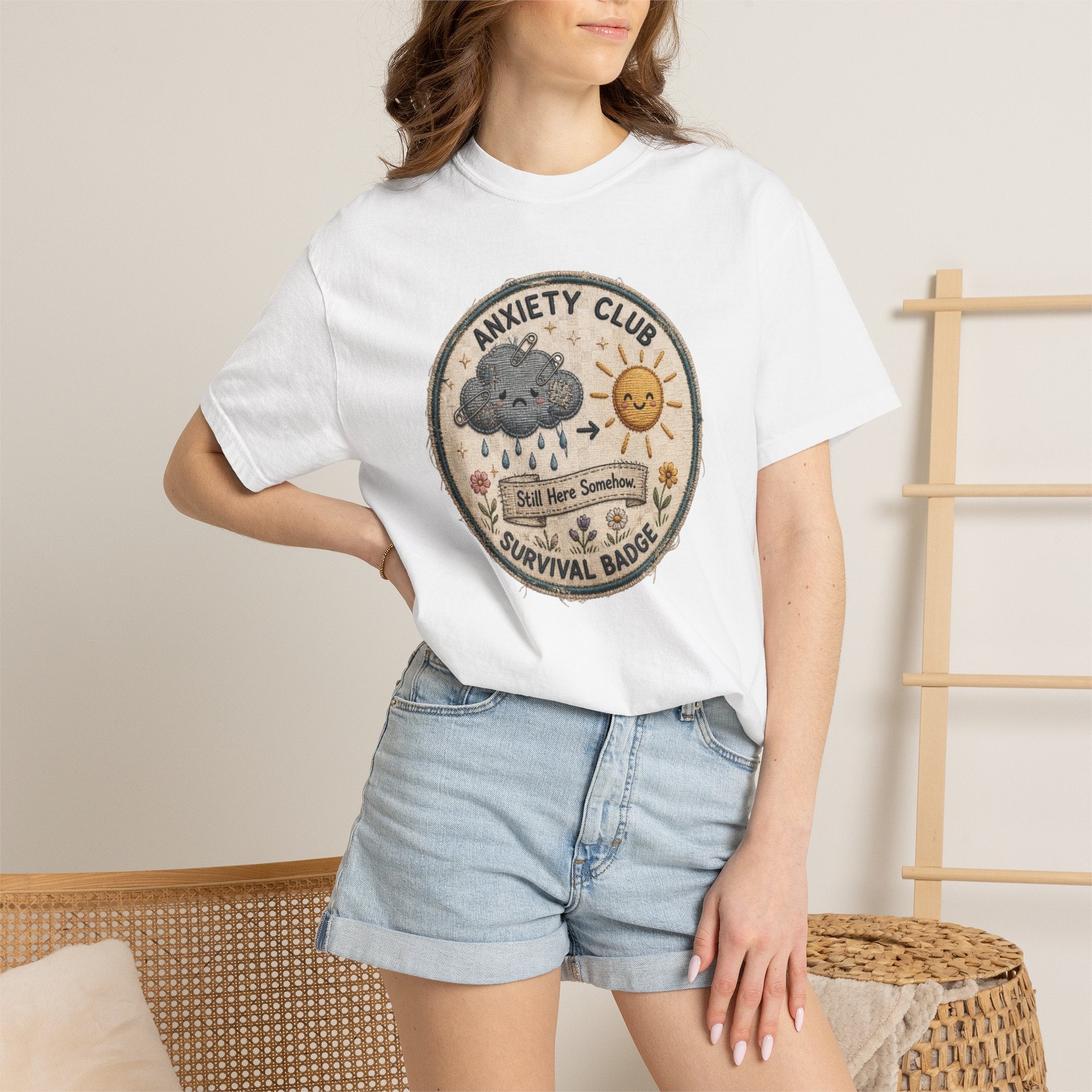 Anxiety Club Survival Badge T-Shirt