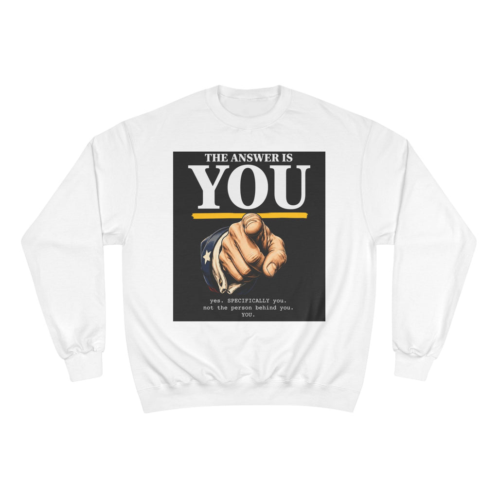 Sweatshirt — "The Answer Is You" Motivational Vintage-Style Crewneck