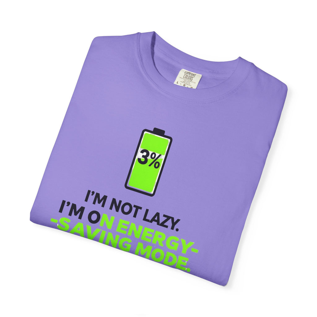Energy-Saving Mode T-Shirt — 3% Battery Funny Graphic Tee