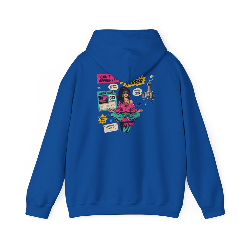 Retro Inspo Hoodie — 'Nope' Meditation Collage Graphic Hooded Sweatshirt